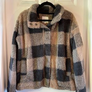 Thread & Supply Fuzzy Plaid Jacket